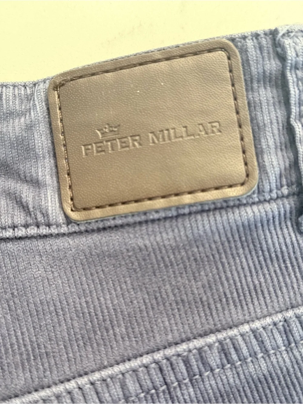 Peter Millar Corduroy Pants Mens 40 x 32 Gray Straight Leg Casual Dress Pants